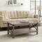Walker Edison Gray & Black Metal & Rustic Wood Coffee Table